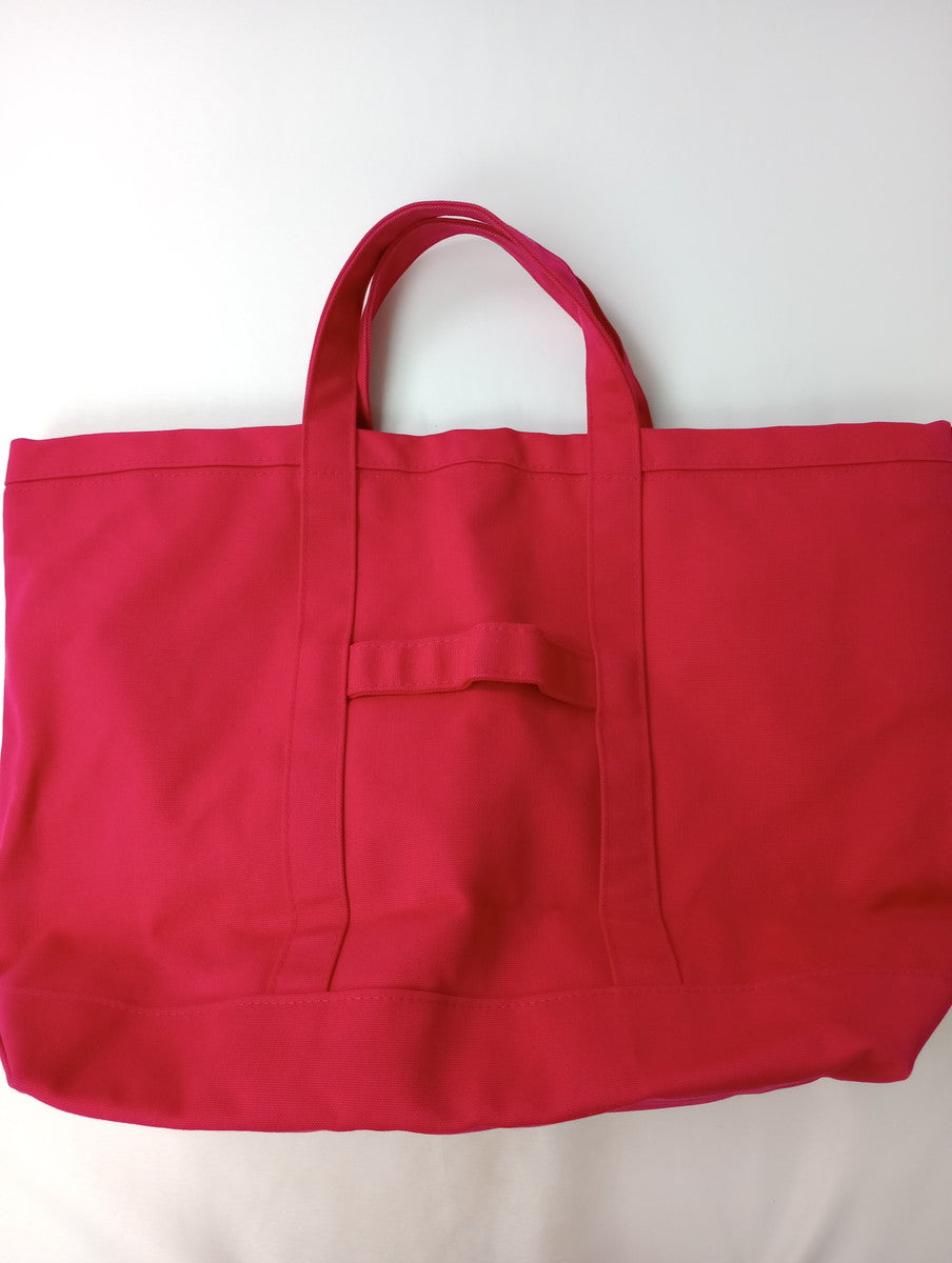 Marimekko マリメッコ キャンバス ビッグ トート バッグ  ピンク 【中古】