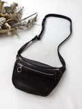 Aeta アエタ WAIST POUCH S ウエストポーチ レザーショルダーバッグ 黒 ブラック 【中古】