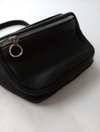 Aeta アエタ WAIST POUCH S ウエストポーチ レザーショルダーバッグ 黒 ブラック 【中古】