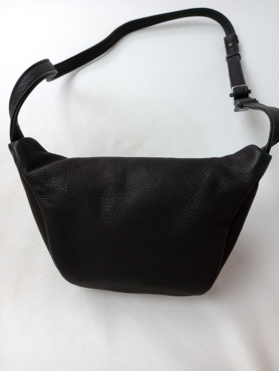 Aeta アエタ WAIST POUCH S ウエストポーチ レザーショルダーバッグ 黒 ブラック 【中古】