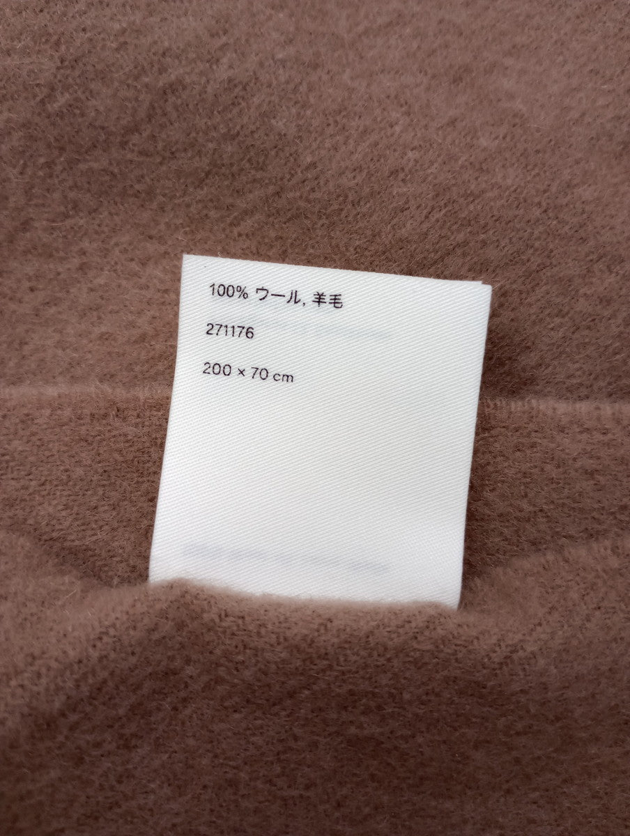 Acne Studios アクネストゥディオズ ウール 毛 100％ イタリア製 CANADA NEW フリンジ 大判 ストール マフラー  ベージュ 【中古】