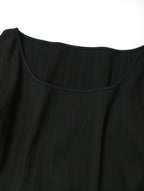 Mame Kurogouchi マメ クロゴウチ Random Ribbed Cotton Cropped Top 黒 ブラック ランダムリブトップ トップス 【中古】
