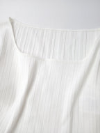 Mame Kurogouchi マメ クロゴウチ Random Ribbed Cotton Cropped Top BLACK ランダムリブトップ 白 ホワイト  1【中古】