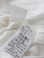 Mame Kurogouchi マメ クロゴウチ Random Ribbed Cotton Cropped Top BLACK ランダムリブトップ 白 ホワイト  1【中古】