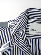 TICCA ティッカ スクエア ビッグ 半袖 シャツワンピース ロング  白黒  (12M＋4833)【中古】