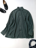 TICCA ティッカ トリアセテート 長袖 シャツ ブラウス カーキ グリーン 【中古】