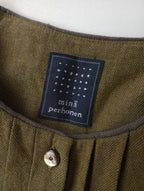 mina perhonen ミナペルホネン rytmi リトミ コットン ウール ロングコート カーキ 36【中古】
