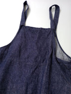 fog linen work フォグリネンワーク リネン 麻 100％ サロペット オールインワン  ネイビー 【中古】