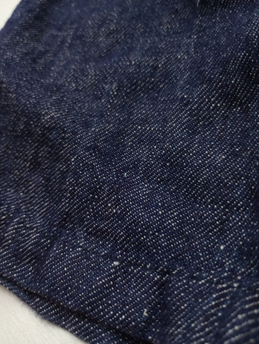 fog linen work フォグリネンワーク リネン 麻 100％ サロペット オールインワン  ネイビー 【中古】