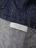 fog linen work フォグリネンワーク リネン 麻 100％ サロペット オールインワン  ネイビー 【中古】