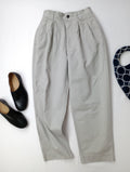 MHL. エムエイチエル マーガレットハウエル WASHED COMPACT COTTON イージー パンツ 2  ライト ベージュ 【中古】