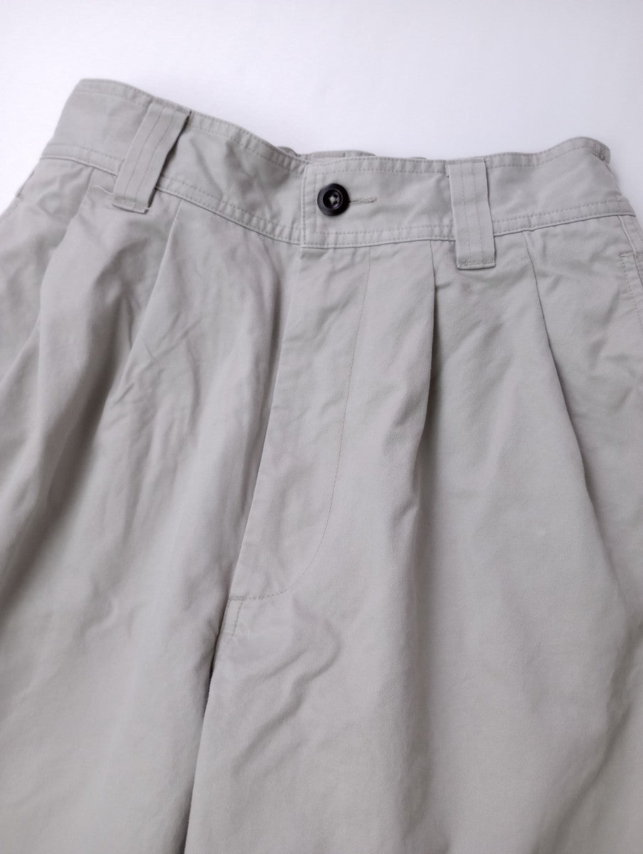 MHL. エムエイチエル マーガレットハウエル WASHED COMPACT COTTON イージー パンツ 2  ライト ベージュ 【中古】