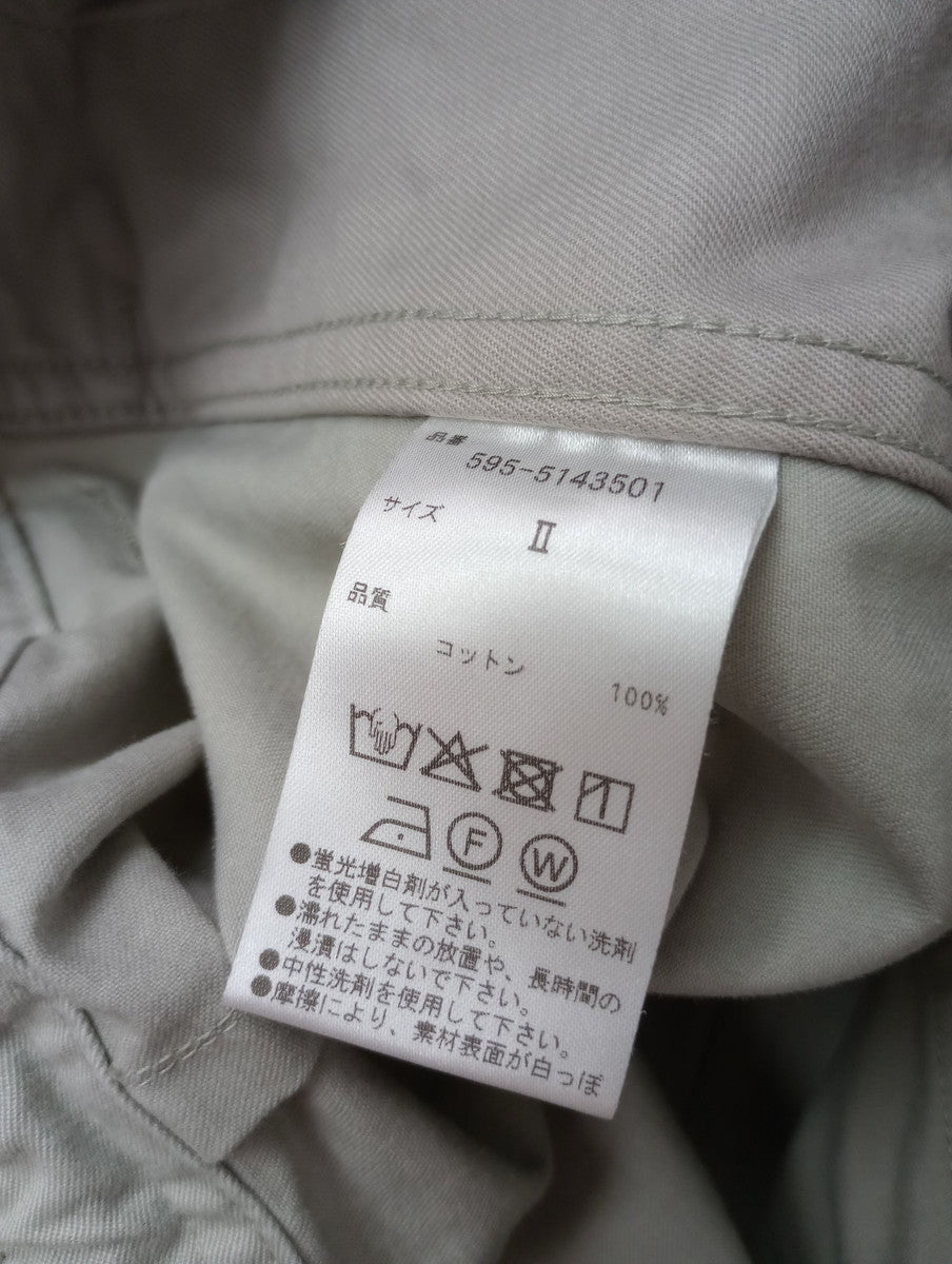 MHL. エムエイチエル マーガレットハウエル WASHED COMPACT COTTON イージー パンツ 2  ライト ベージュ 【中古】