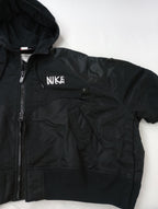 NIKE × sacai ナイキ サカイ Full zip HD jacket フルジップフーデッドジャケット ナイロンブルゾン 黒 ブラック XL 【中古】