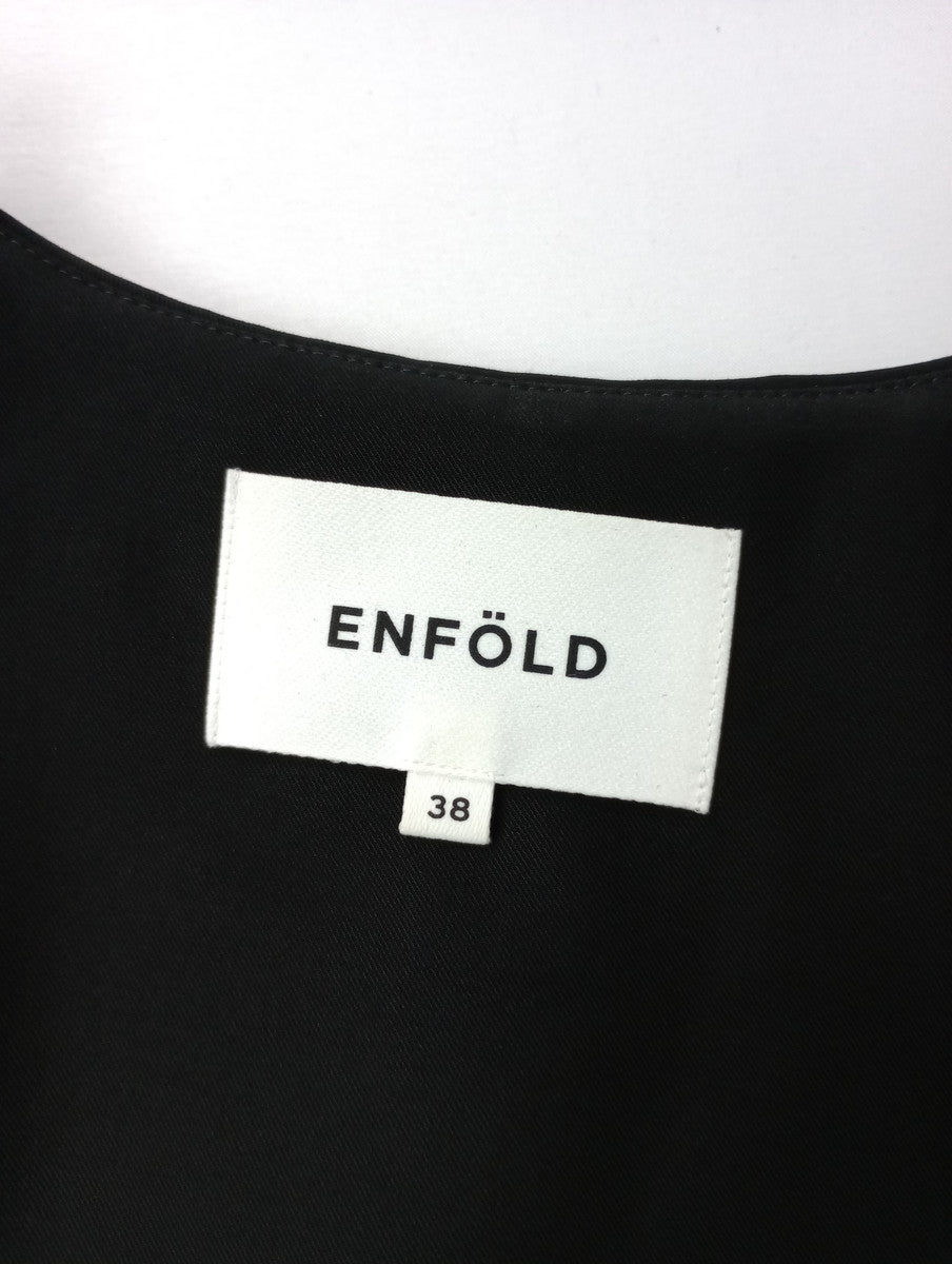 ENFOLD エンフォルド ASYMMEETRY SAILOR-COLLAR JACKET アシンメトリーセーラーカラージャケット 黒 ブラック 38【中古】