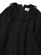 ENFOLD エンフォルド NECK-PLEATS DRESS ネックプリーツドレス ロングワンピース 黒 ブラック 【中古】