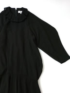ENFOLD エンフォルド NECK-PLEATS DRESS ネックプリーツドレス ロングワンピース 黒 ブラック 【中古】