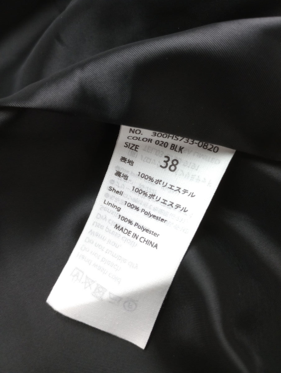 ENFOLD エンフォルド NECK-PLEATS DRESS ネックプリーツドレス ロングワンピース 黒 ブラック 【中古】