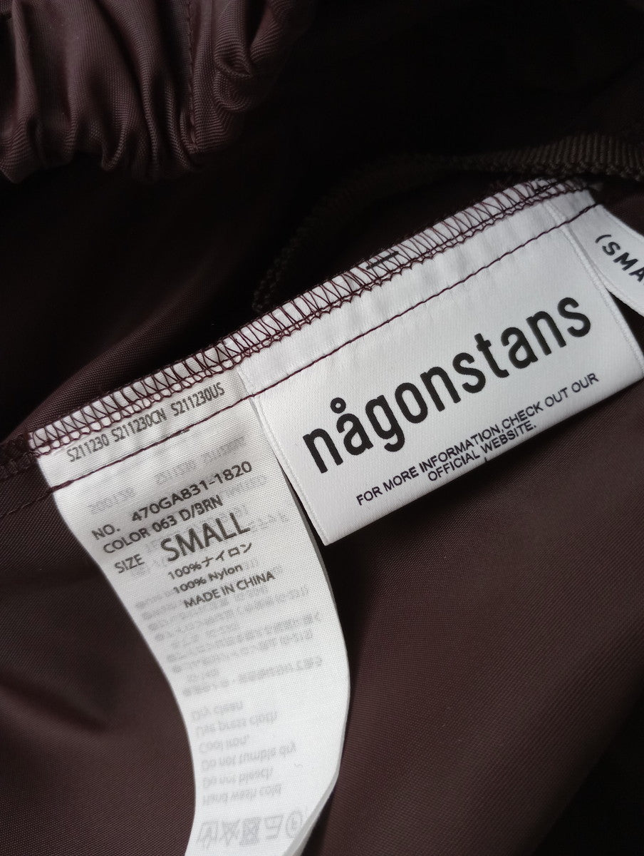 nagonstans ナゴンスタンス ナイロン ロングスカート バーガンディ ワインレッド   SMALL 【中古】