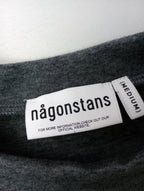 nagonstans ナゴンスタンス bi-color pullover バイカラー プルオーバー ダンボール クルーネック スウェット 長袖 トップス グレー  MEDIUM 【中古】