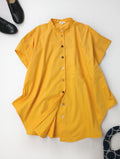 ENFOLD エンフォルド HALFSLEEVE HEXAGON-SHIRT ハーフスリーブ ヘキサゴンシャツ イエロー 黄色  38  (12M＋4843)【中古】