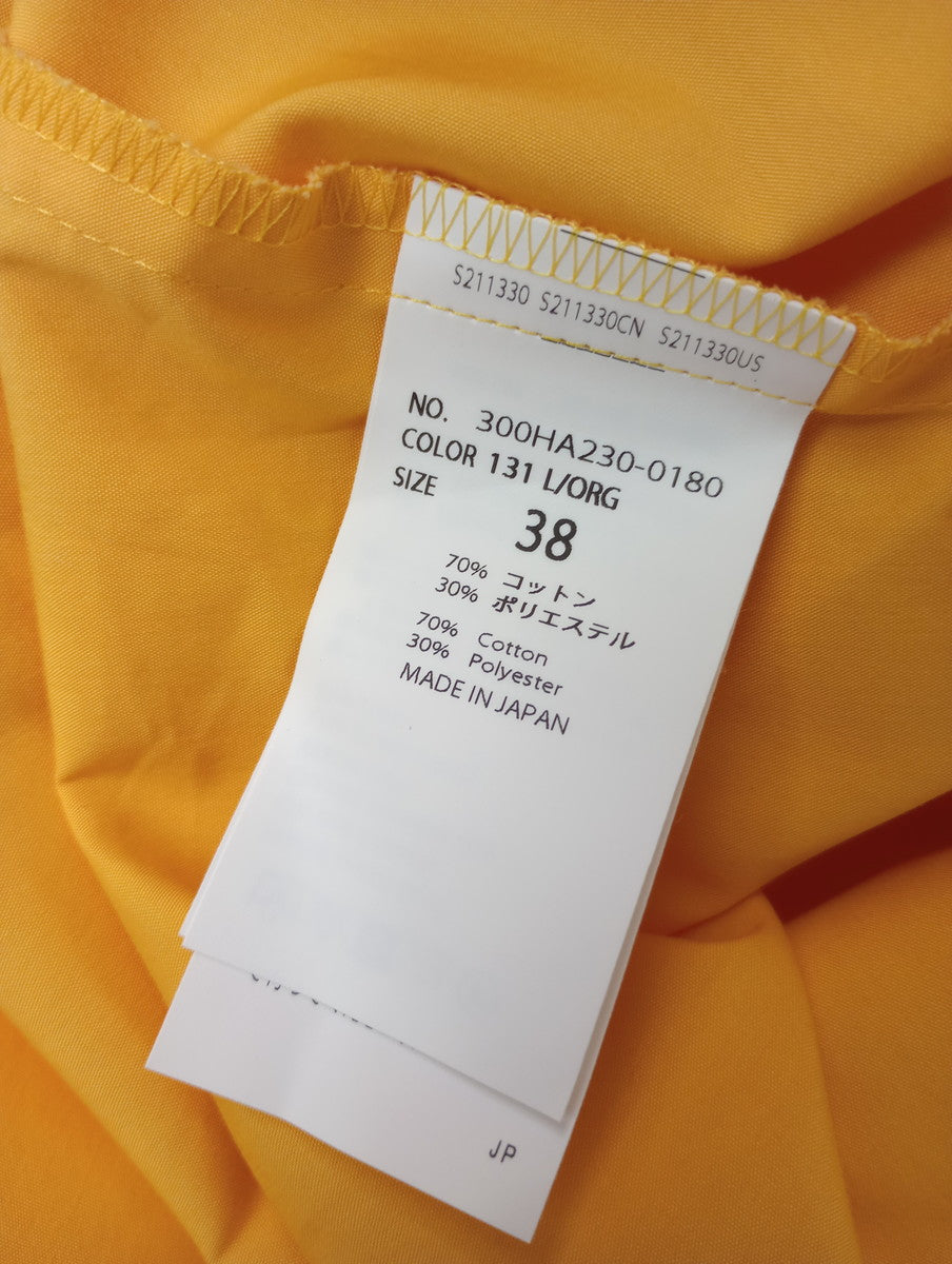 ENFOLD エンフォルド HALFSLEEVE HEXAGON-SHIRT ハーフスリーブ ヘキサゴンシャツ イエロー 黄色  38  (12M＋4843)【中古】