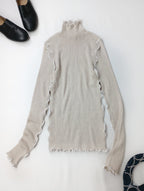 ENFOLD エンフォルド MELLOW RIB LONG-SLEEVES T-SHIRT メロウ リブロングスリーブ ニット 長袖 トップス 38   【中古】