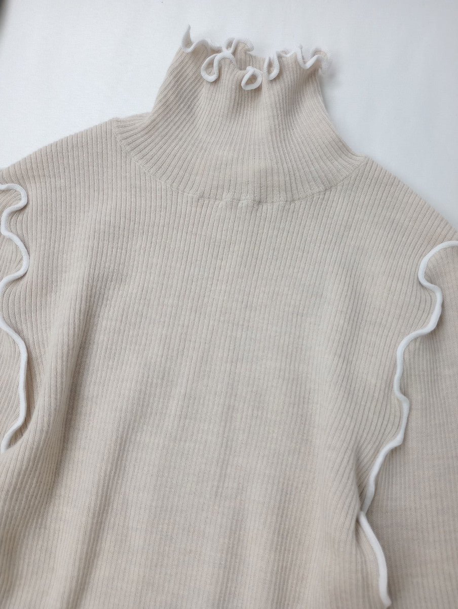 ENFOLD エンフォルド MELLOW RIB LONG-SLEEVES T-SHIRT メロウ リブロングスリーブ ニット 長袖 トップス 38   【中古】