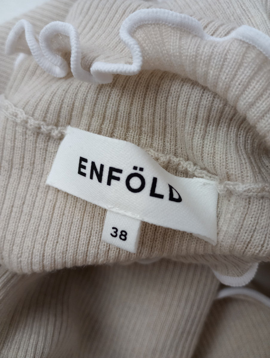 ENFOLD エンフォルド MELLOW RIB LONG-SLEEVES T-SHIRT メロウ リブロングスリーブ ニット 長袖 トップス 38   【中古】