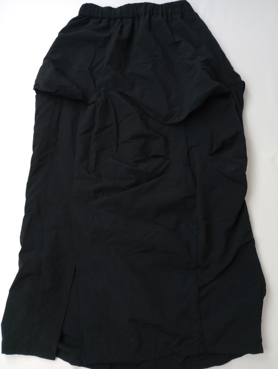 nagonstans ナゴンスタンス cocoon shape skirt コクーンシェイプスカート ロング 黒 ブラック MEDIUM 【中古】