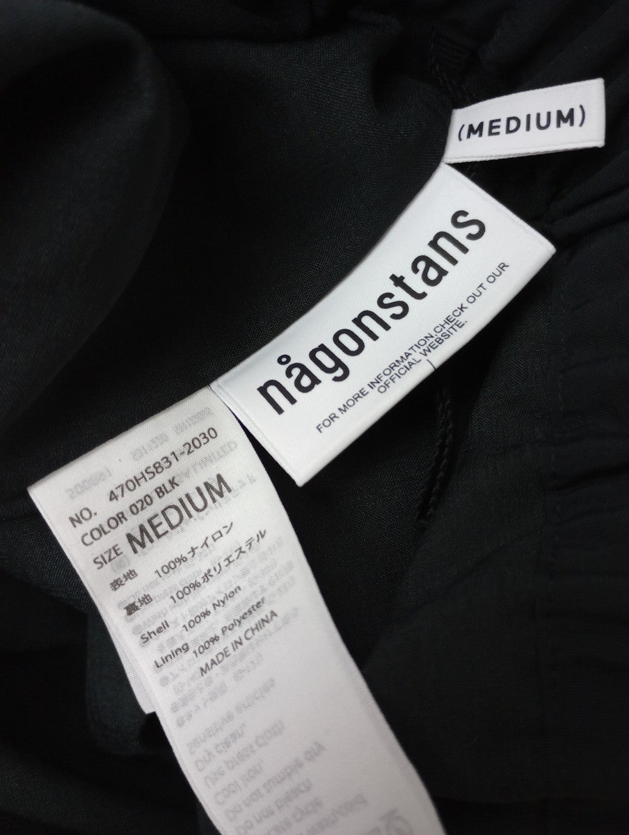 nagonstans ナゴンスタンス cocoon shape skirt コクーンシェイプスカート ロング 黒 ブラック MEDIUM 【中古】