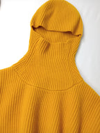 ENFOLD エンフォルド 4WAY CROPPED PULLOVER クロップド フード プルオーバー ニット 長袖 トップス マスタード イエロー 【中古】