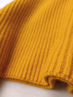 ENFOLD エンフォルド 4WAY CROPPED PULLOVER クロップド フード プルオーバー ニット 長袖 トップス マスタード イエロー 【中古】