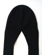 ENFOLD エンフォルド EARMUFF KNIT-HAT イヤーマフ リブ ニットキャップ ハット 帽子 黒 ブラック 38 【中古】