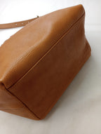 CLEDRAN クレドラン 2WAY レザー ショルダー バッグ ブラウン 【中古】