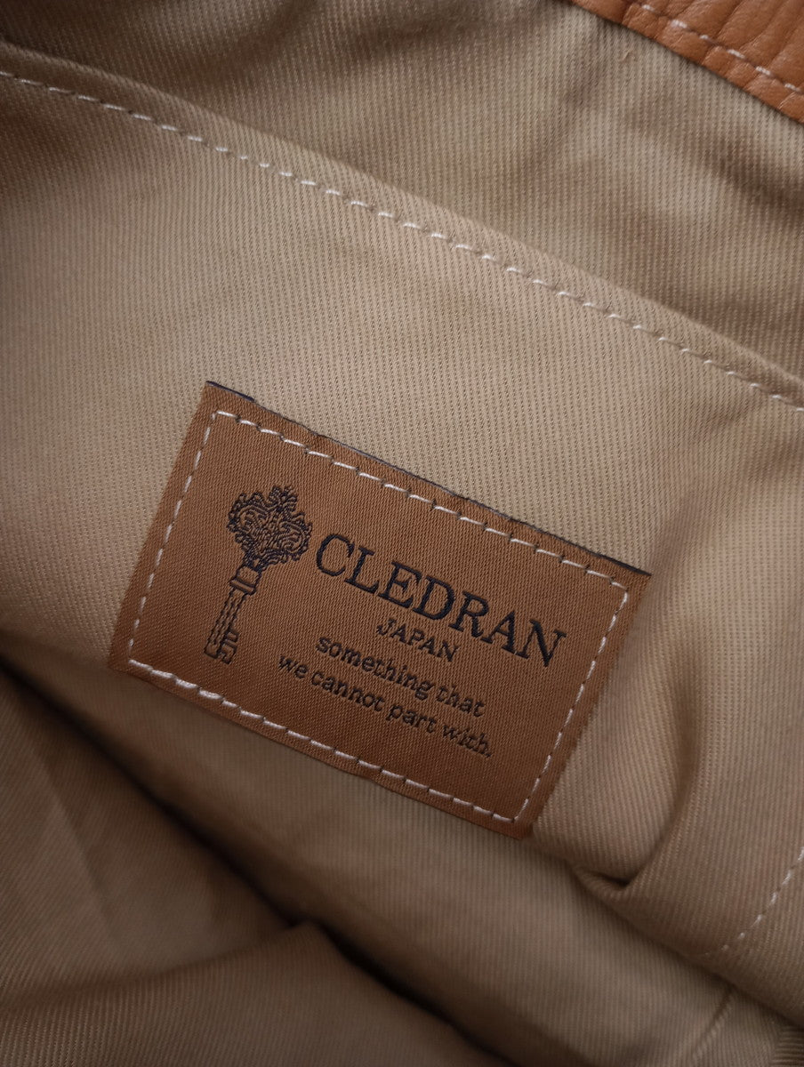 CLEDRAN クレドラン 2WAY レザー ショルダー バッグ ブラウン 【中古】