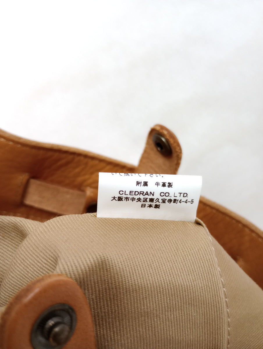 CLEDRAN クレドラン 2WAY レザー ショルダー バッグ ブラウン 【中古】