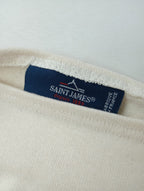 SAINT JAMES セントジェームス バスクシャツ 長袖 プルオーバー トップス アイボリー USA36  【中古】