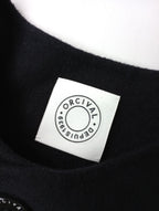 ORCIVAL オーシバル リバーウール ノーカラーコート  黒に近い ダークネイビー 1【中古】