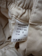 HARVESTY ハーベスティ NARROW CIRCUS PANTS サーカスパンツ ナローシルエットライトベージュ 0 【中古】