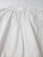 humoresque ユーモレスク gather blouse コットン シルク ギャザー ブラウス 長袖 シャツ トップス  白 【中古】
