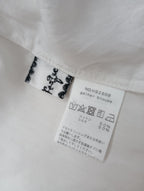 humoresque ユーモレスク gather blouse コットン シルク ギャザー ブラウス 長袖 シャツ トップス  白 【中古】