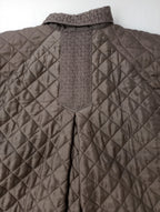 BUNON  ブノン  シルク 100％  キルティング  ロング コート  ブラウン F 【中古】