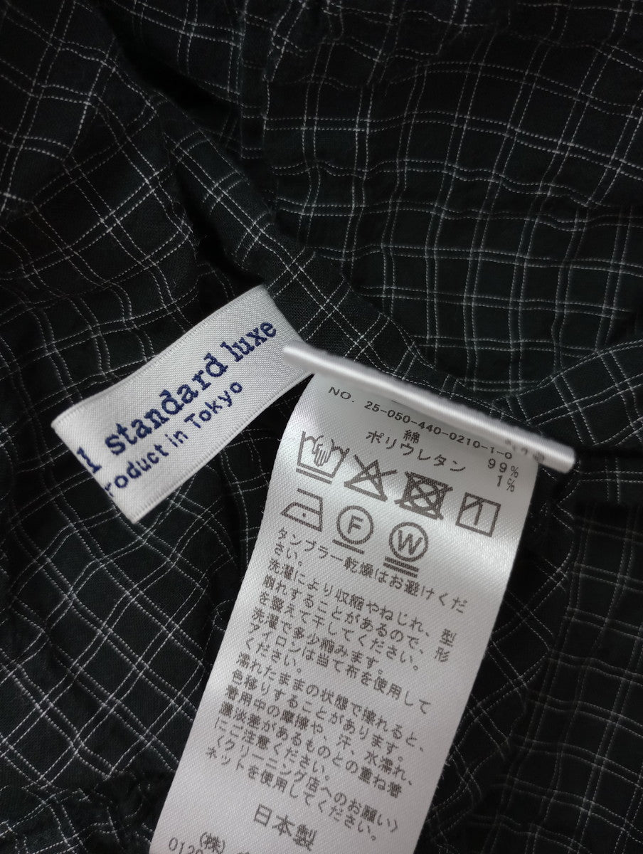 JOURNAL STANDARD LUXE ジャーナルスタンダード ラックス  グラフ  チェック 柄  シャーリングローン フリル ブラウス トップス 黒 ブラック 【中古】
