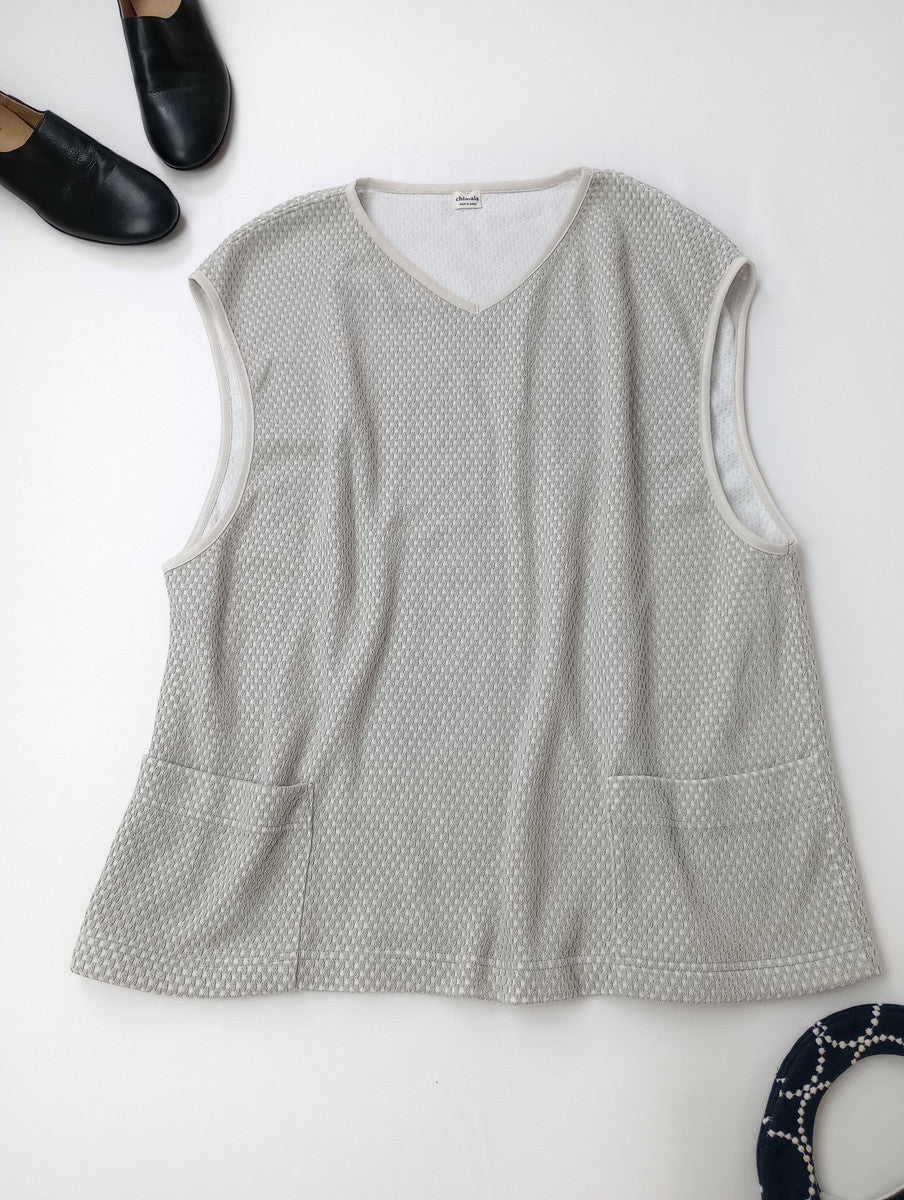 chimala チマラ ジャガード ニット ベスト トップス  L  【中古】
