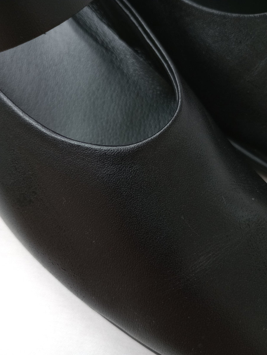 TRAVEL SHOES by chausser トラベルシューズバイショセ  ワンストラップ シューズ  パンプス  靴 黒 ブラック  39 【中古】