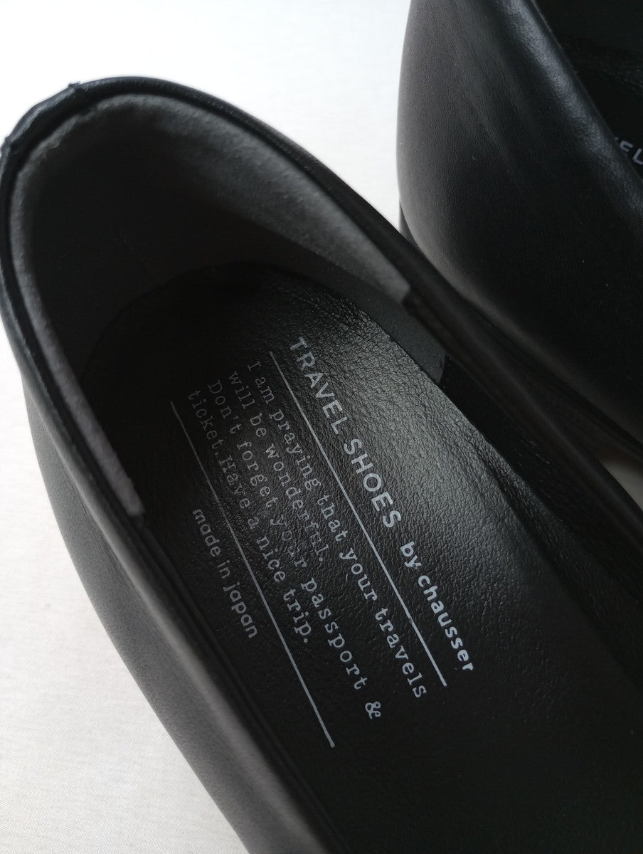 TRAVEL SHOES by chausser トラベルシューズバイショセ  ワンストラップ シューズ  パンプス  靴 黒 ブラック  39 【中古】