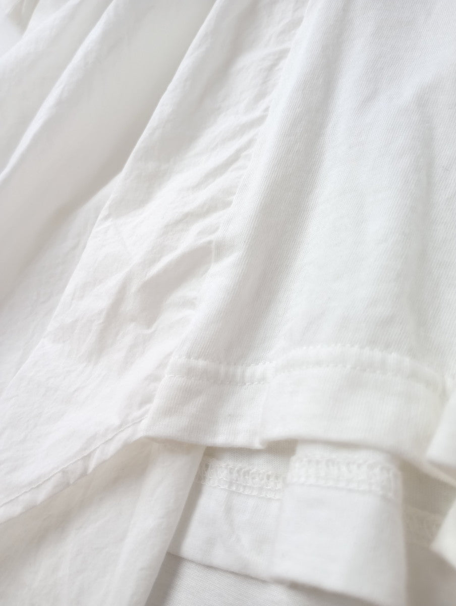 ENFOLD エンフォルド DRAPE FLARE BLOUSE ドレープフレアブラウス 半袖 Tシャツ カットソー 白 ホワイト  38 【中古】