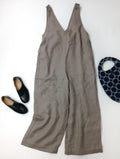 GALERIE TISSU ギャルリティシュ オーガニックリネンツイル サロペット パンツ オールインワン ベージュ  【中古】