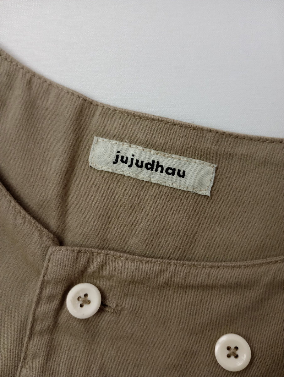 jujudhau ズーズーダウ  ダブル ボタン  シャツ ジャケット ベージュ 【中古】
